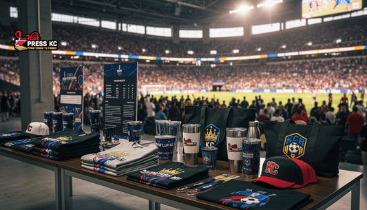 Kansas City FIFA World Cup 2026 merchandise, DTF printing, promotional products and fan apparel near stadium