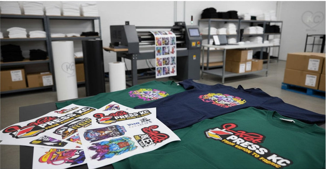 DTF transfer supplier Kansas City Missouri printing custom gang sheets for local apparel businesses